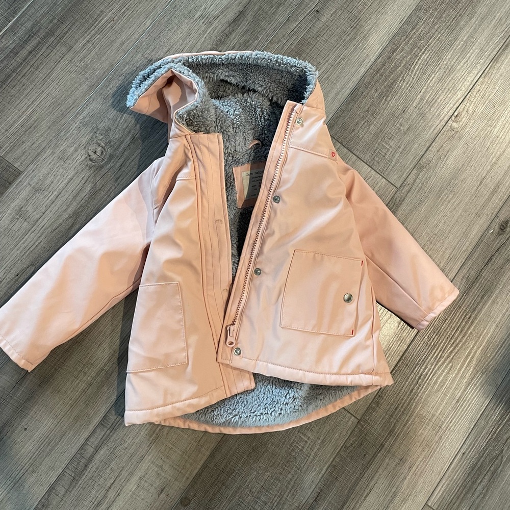 Zara outerwear size 2/3t - light pink coat